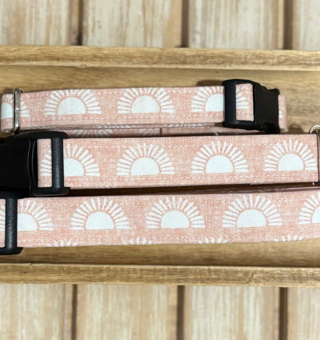 Light Pink Boho Suns Dog Collar