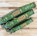 Green Western Cactus Dog Collar
