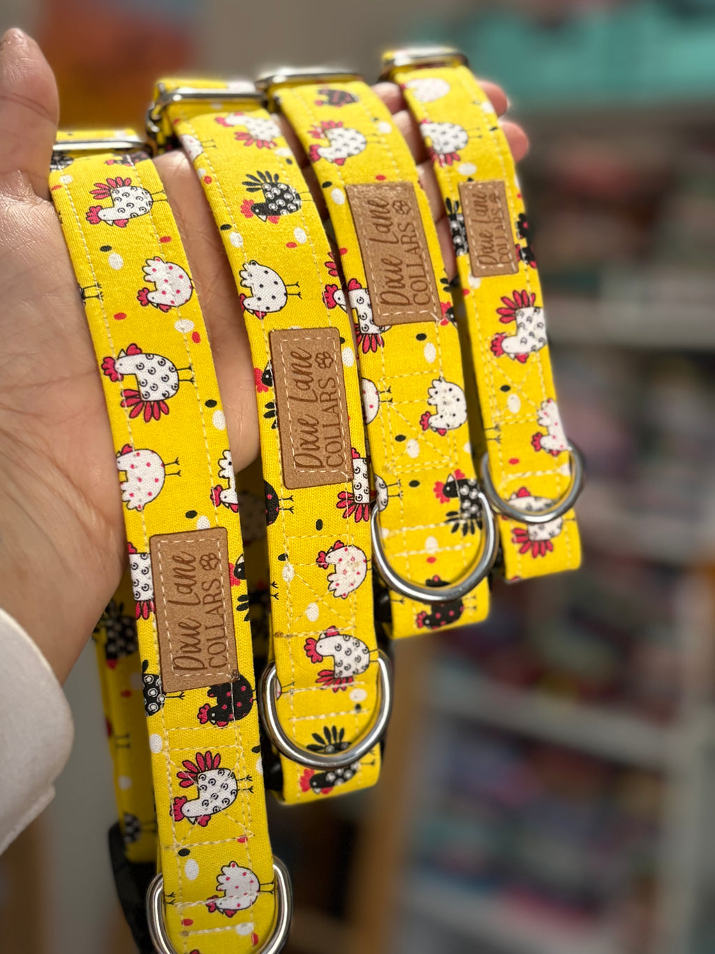 Yellow Chickens Dog Collar