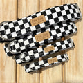 Black and White Checkered Dog Collar