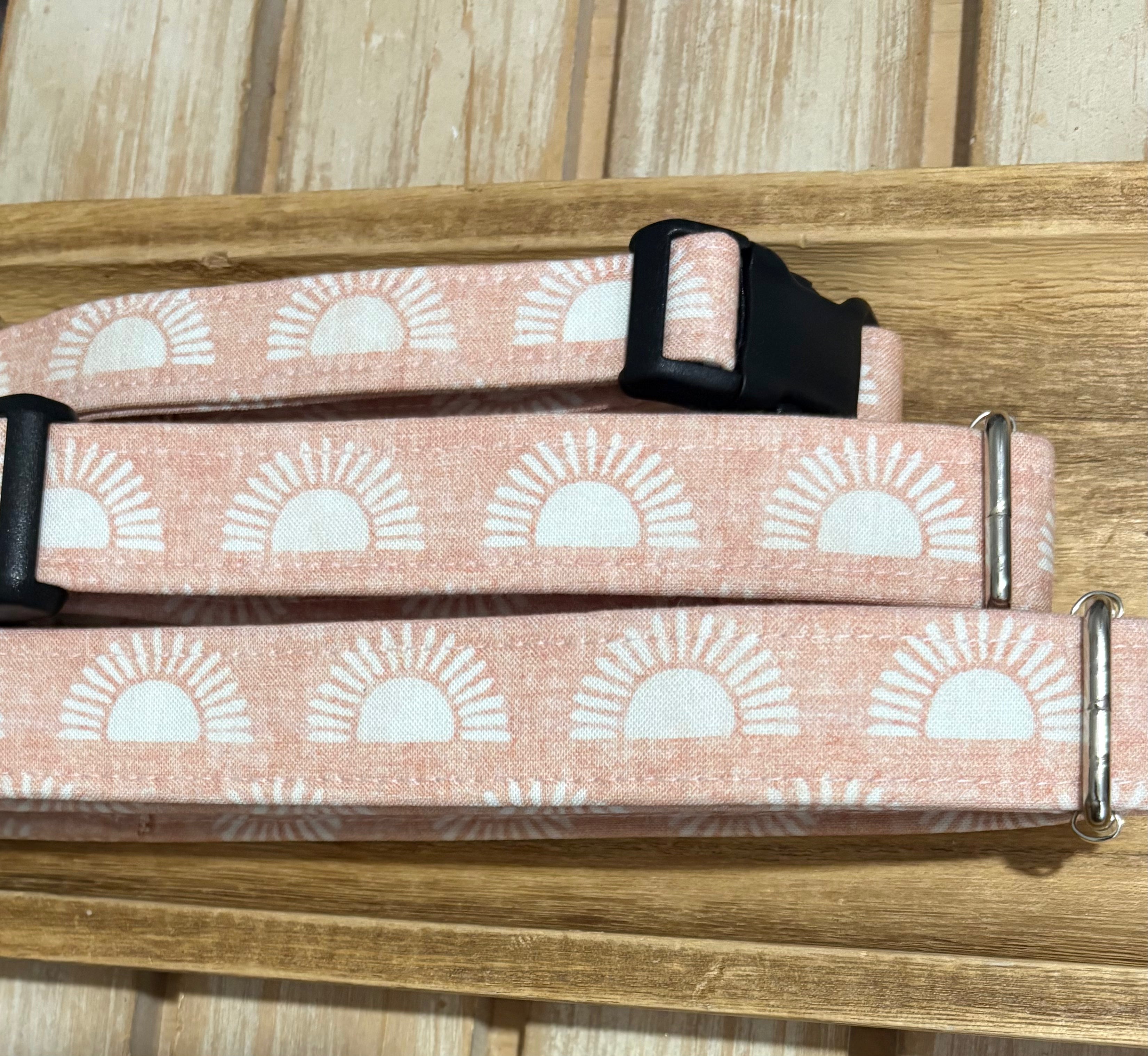 Light Pink Boho Suns Dog Collar