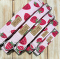 Pink Summer Strawberries Dog Collar