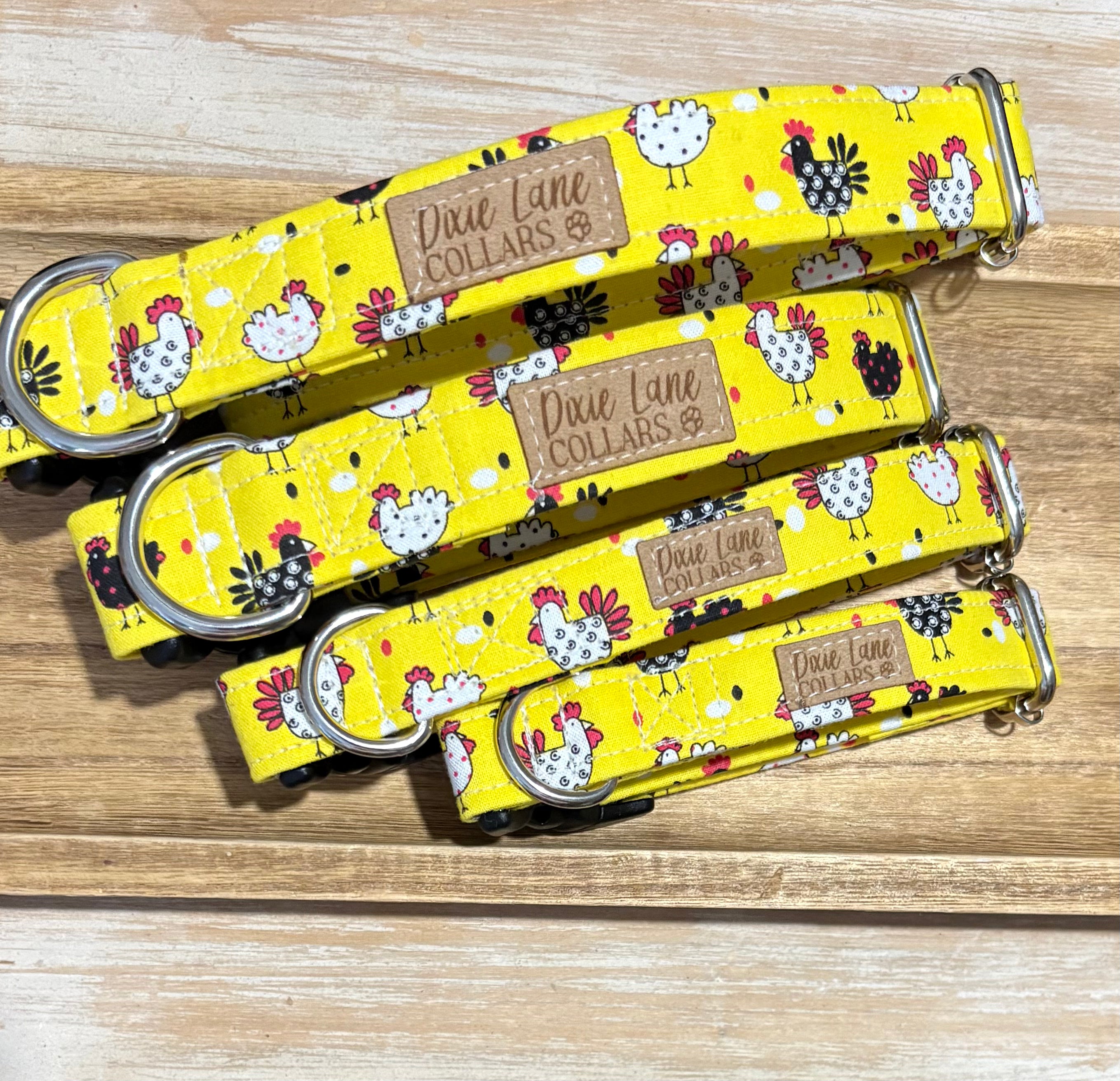 Yellow Chickens Dog Collar