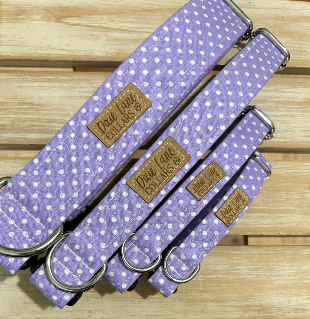 Purple Polka Dot Dog Collar