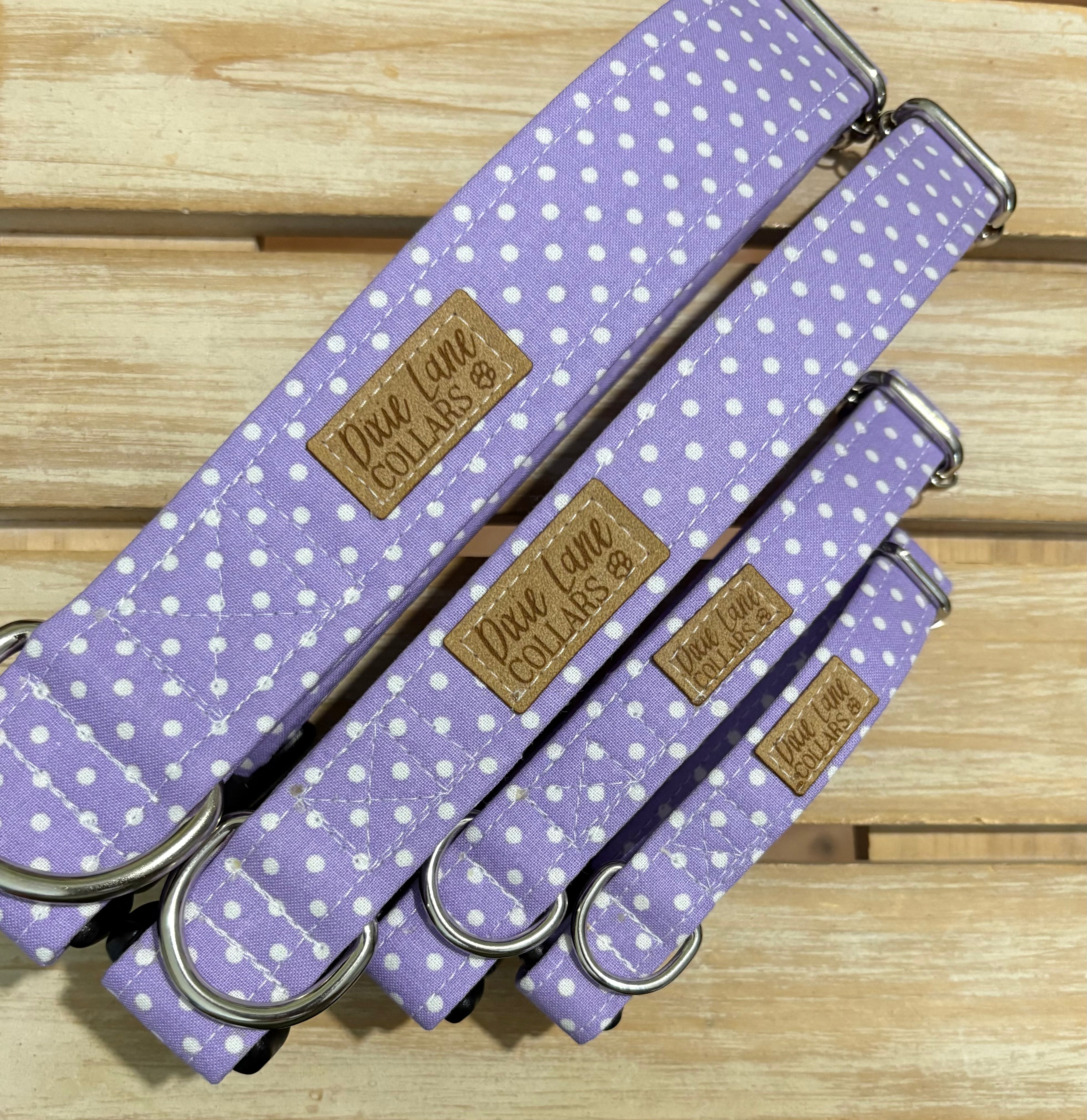 Purple Polka Dot Dog Collar