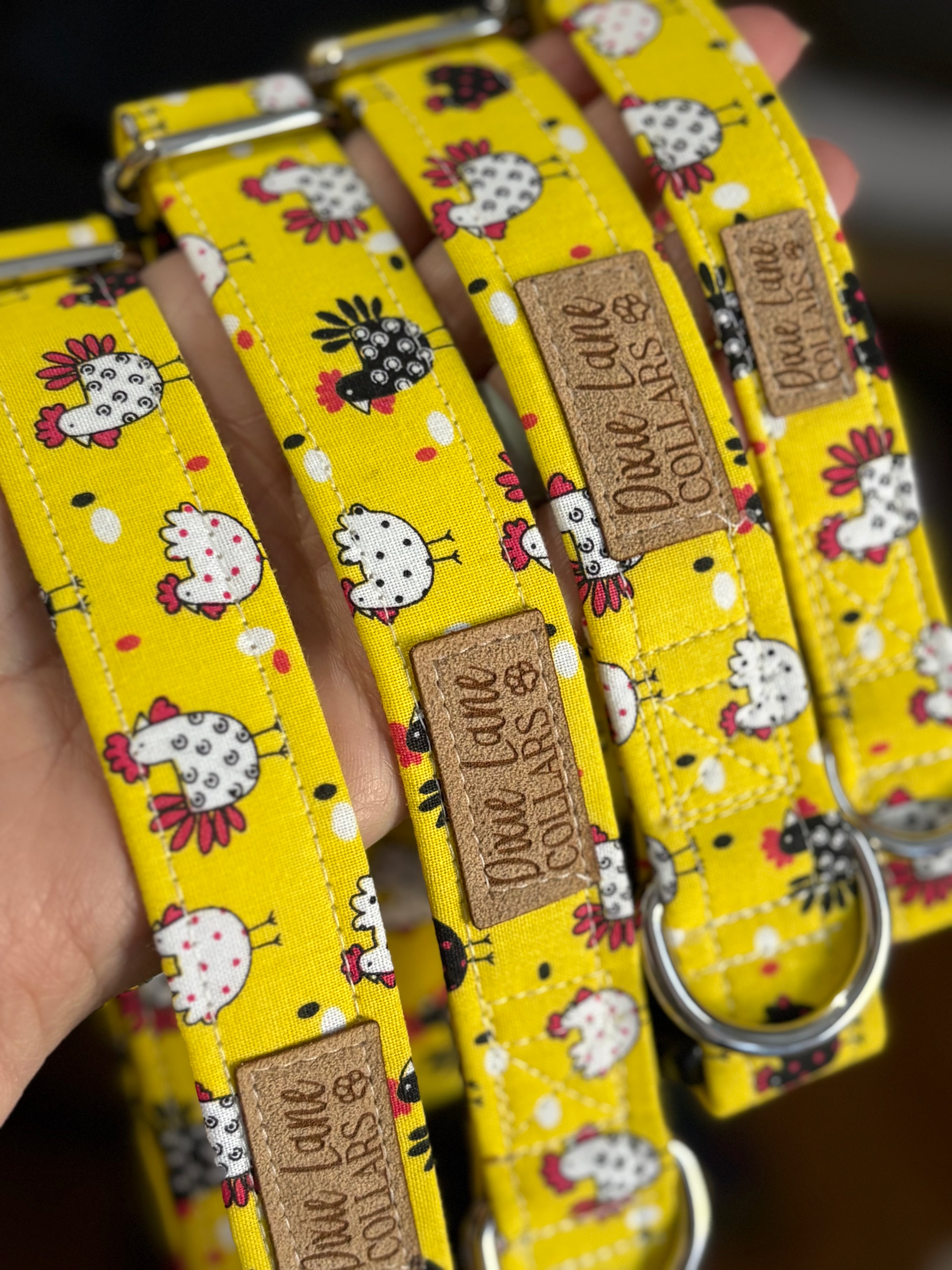 Yellow Chickens Dog Collar