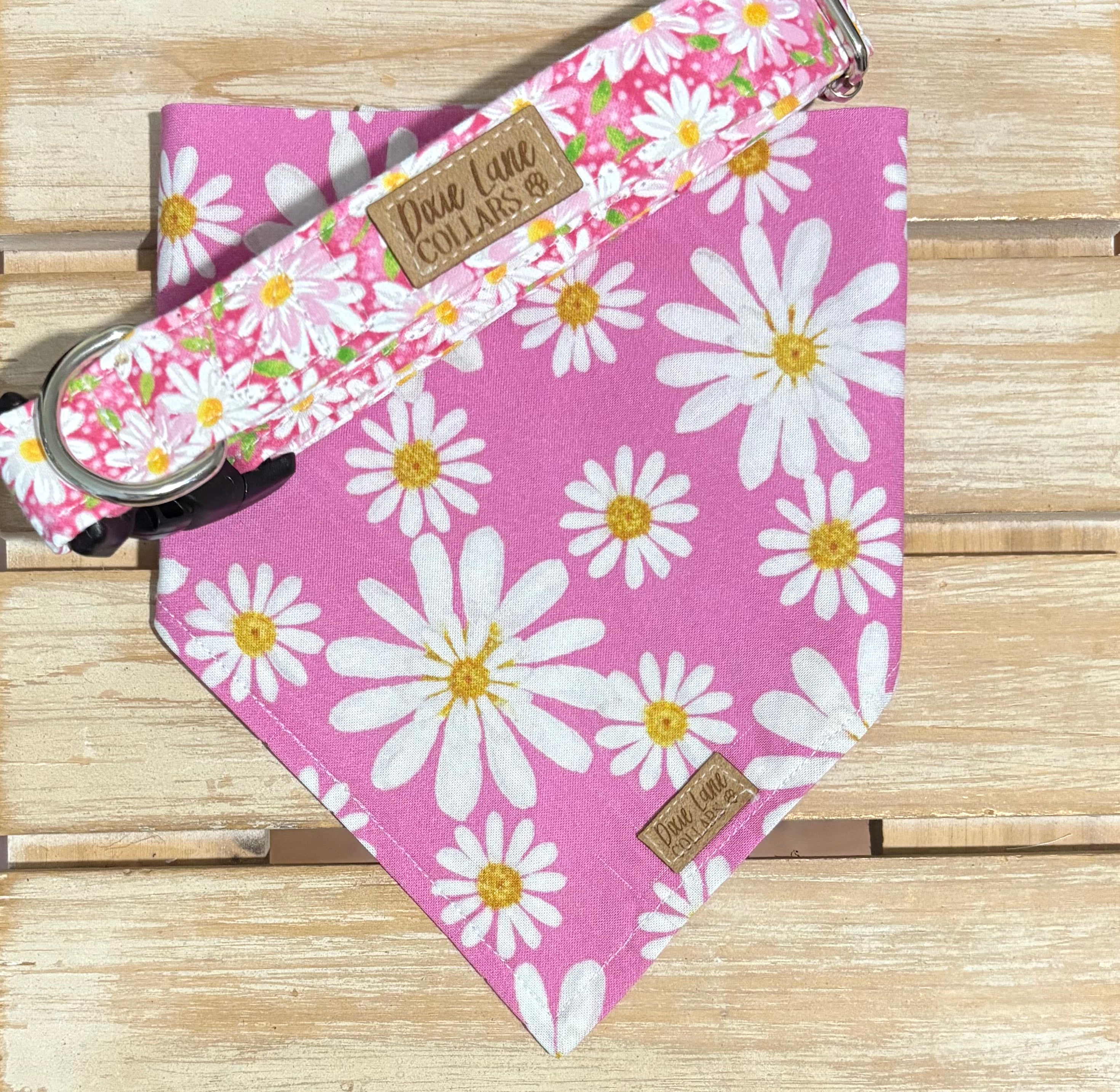 Pink Daisies Dog Bandana