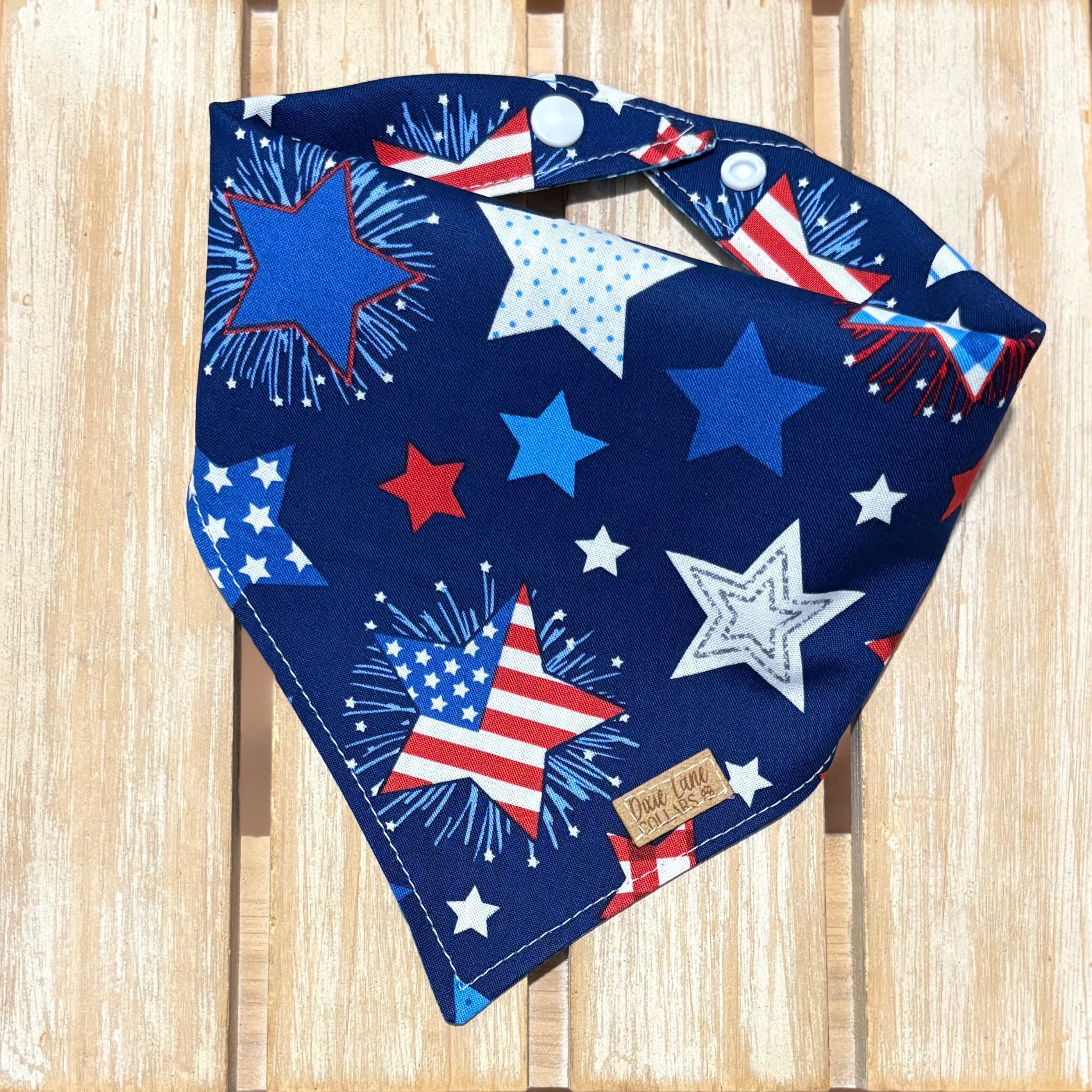 Patriotic Stars Reversible Dog Bandana