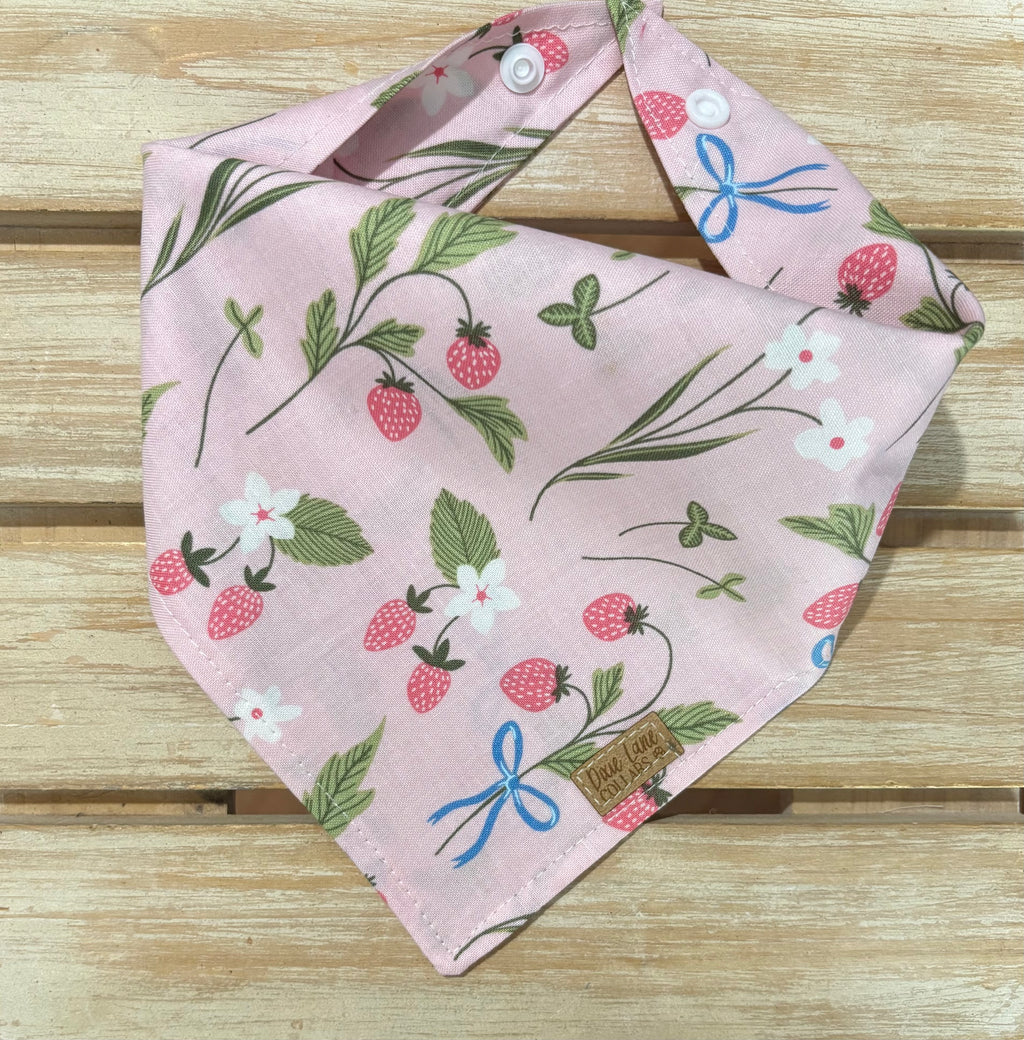 Strawberry Floral Dog Bandana