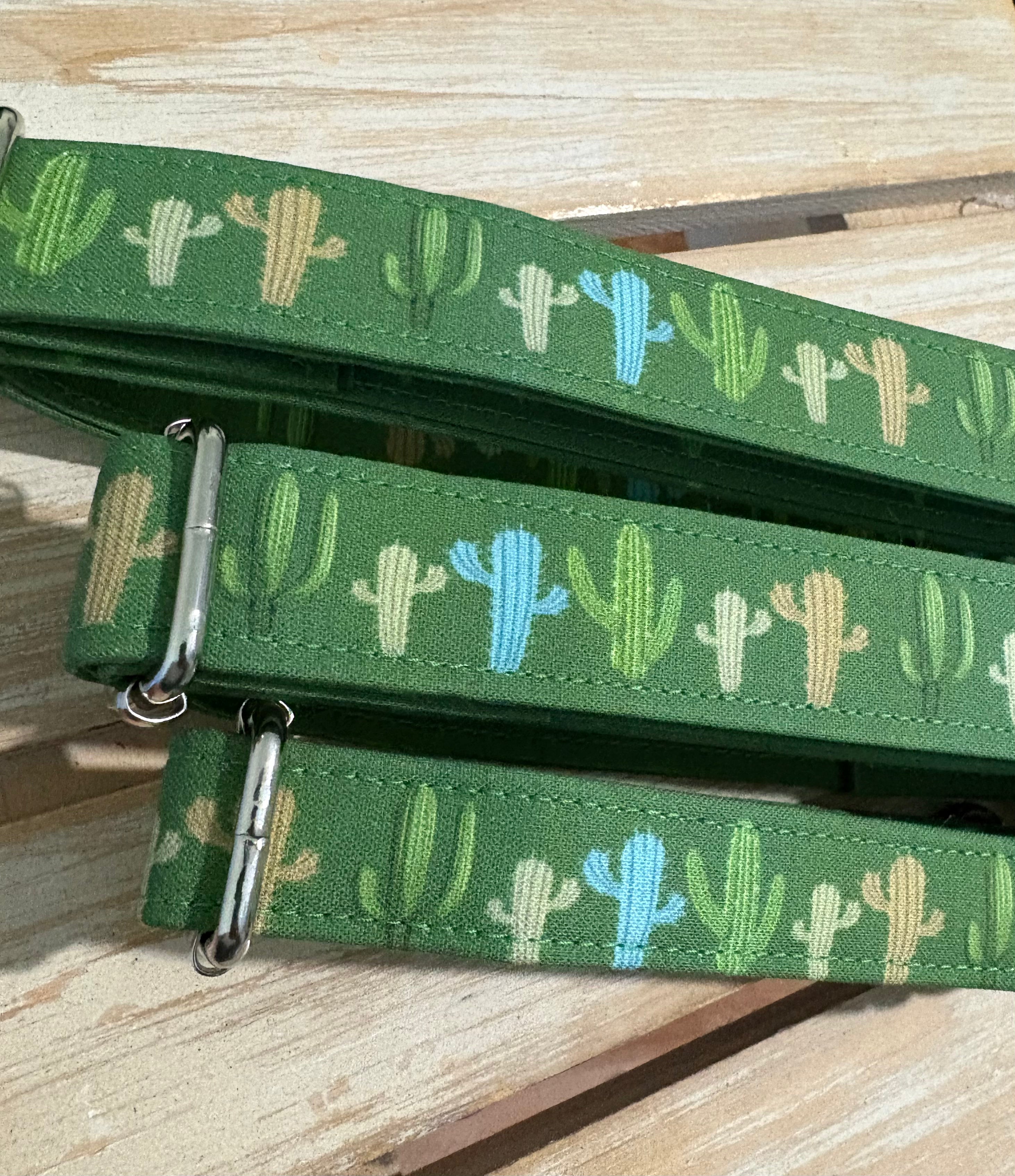 Green Western Cactus Dog Collar