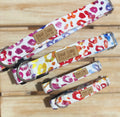 Rainbow Leopard Print Dog Collar