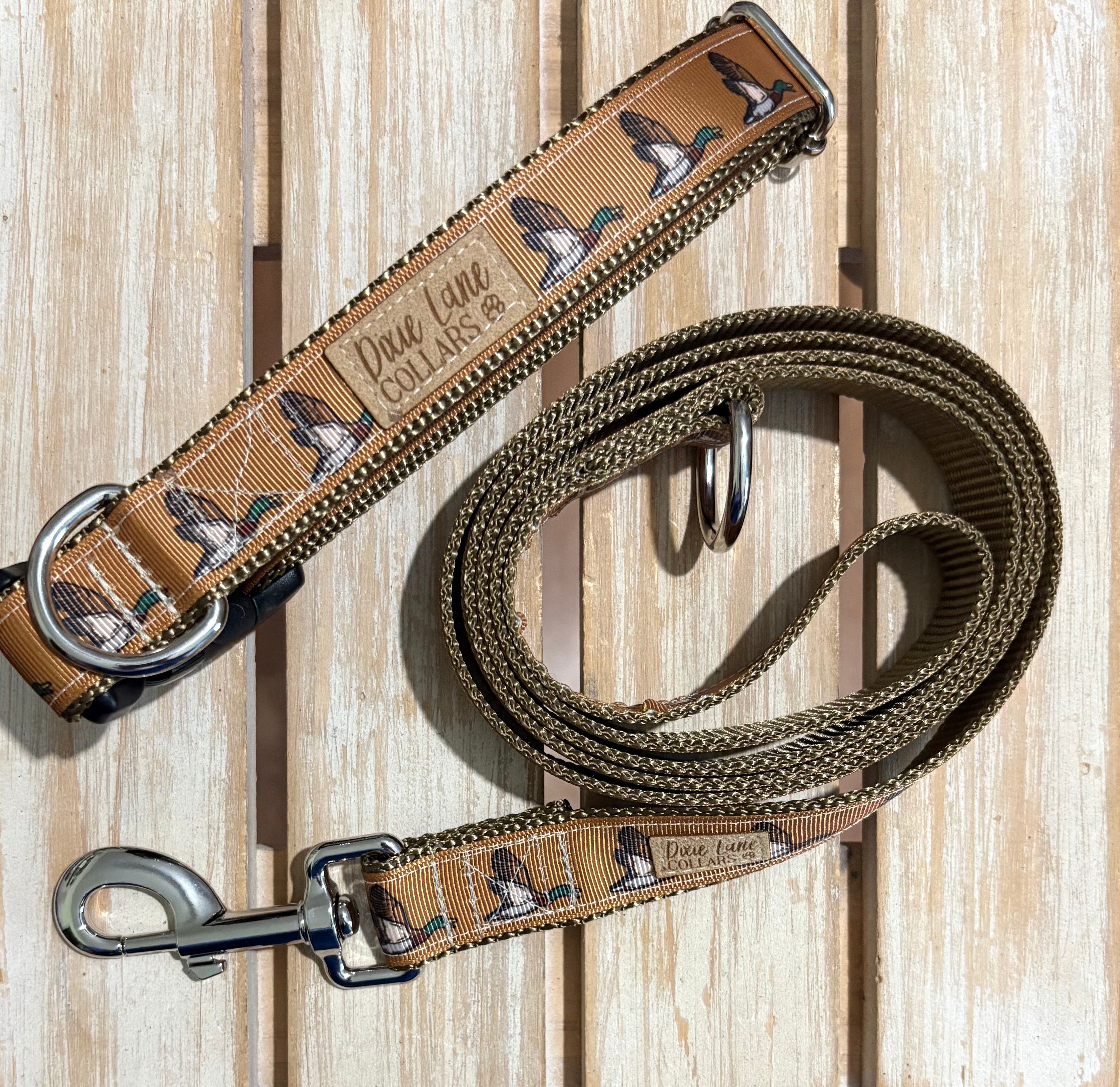Duck Hunting Dog Collar and Leash Set