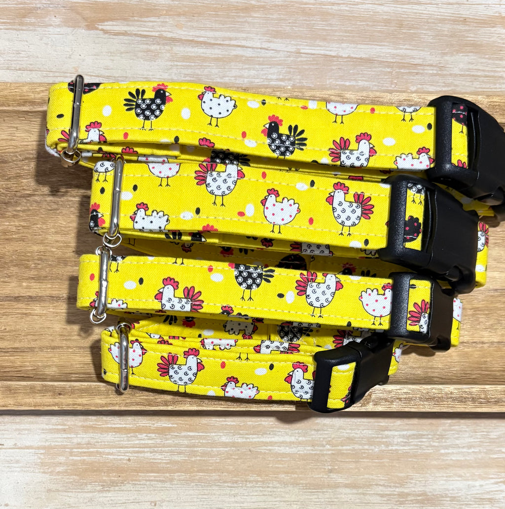 Yellow Chickens Dog Collar