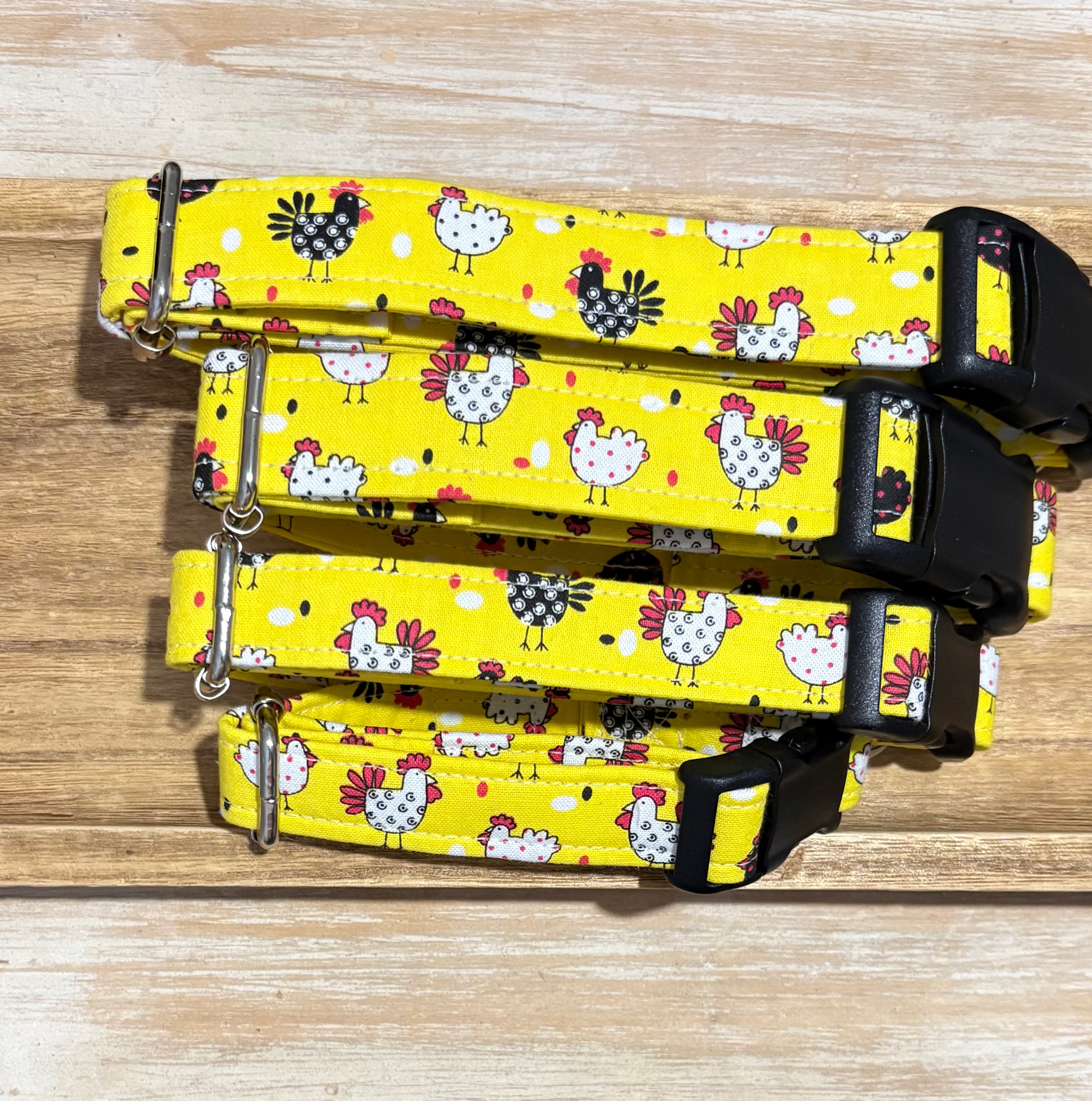 Yellow Chickens Dog Collar