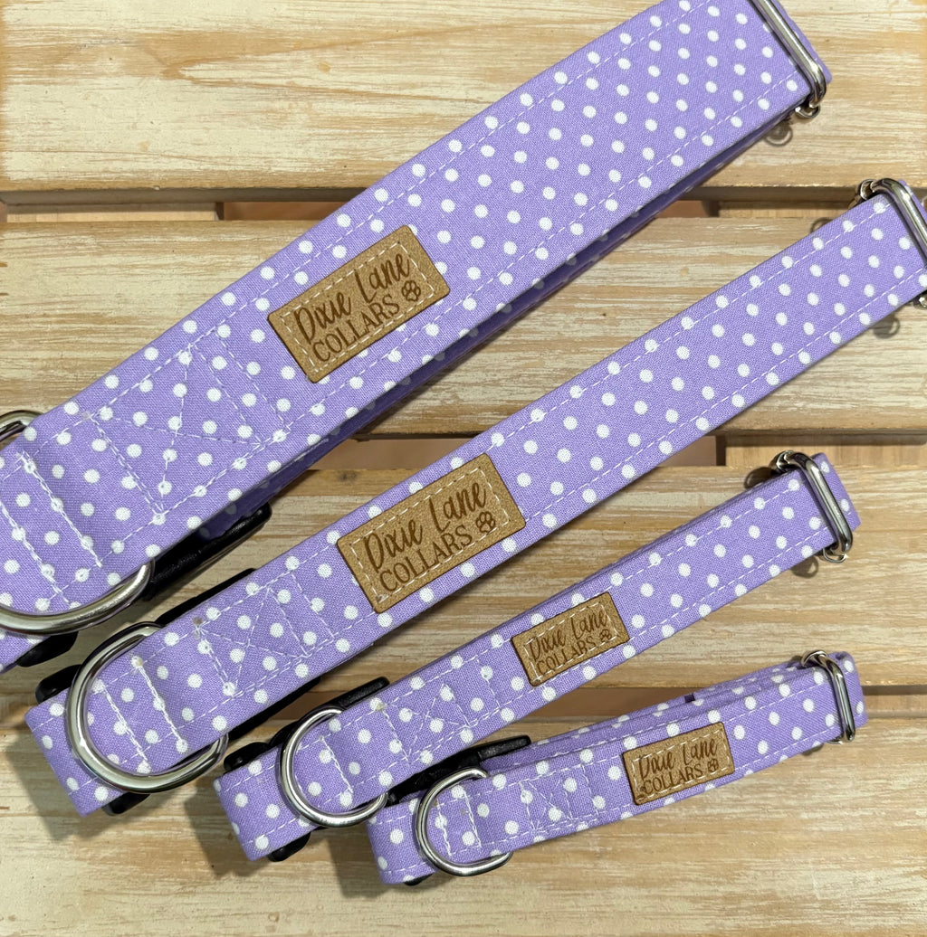 Purple Polka Dot Dog Collar