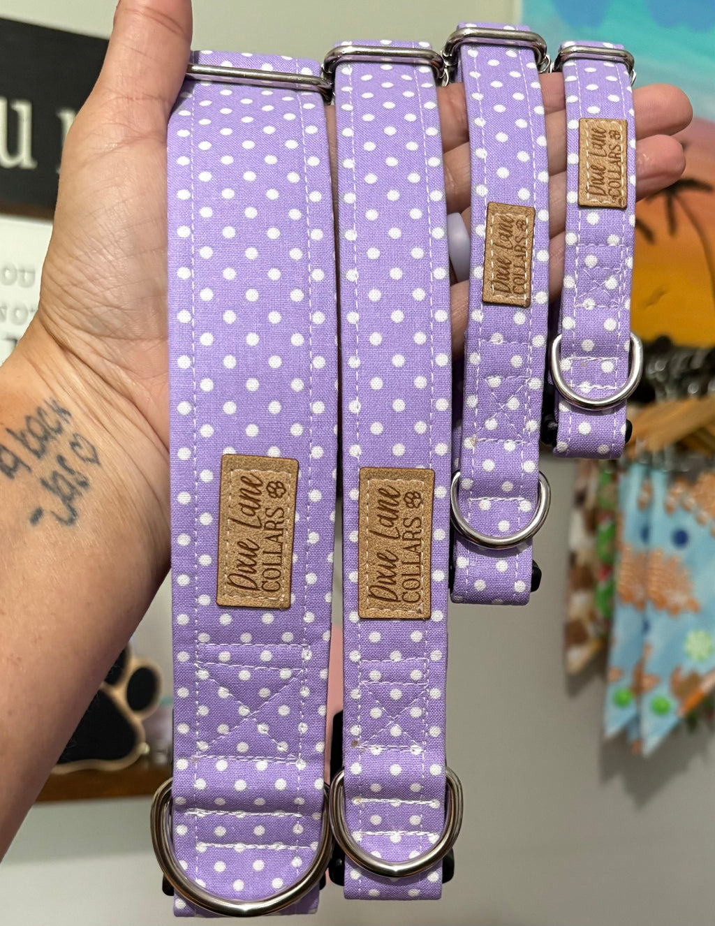 Purple Polka Dot Dog Collar