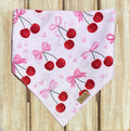 Pink Cherry Bows Dog Bandana