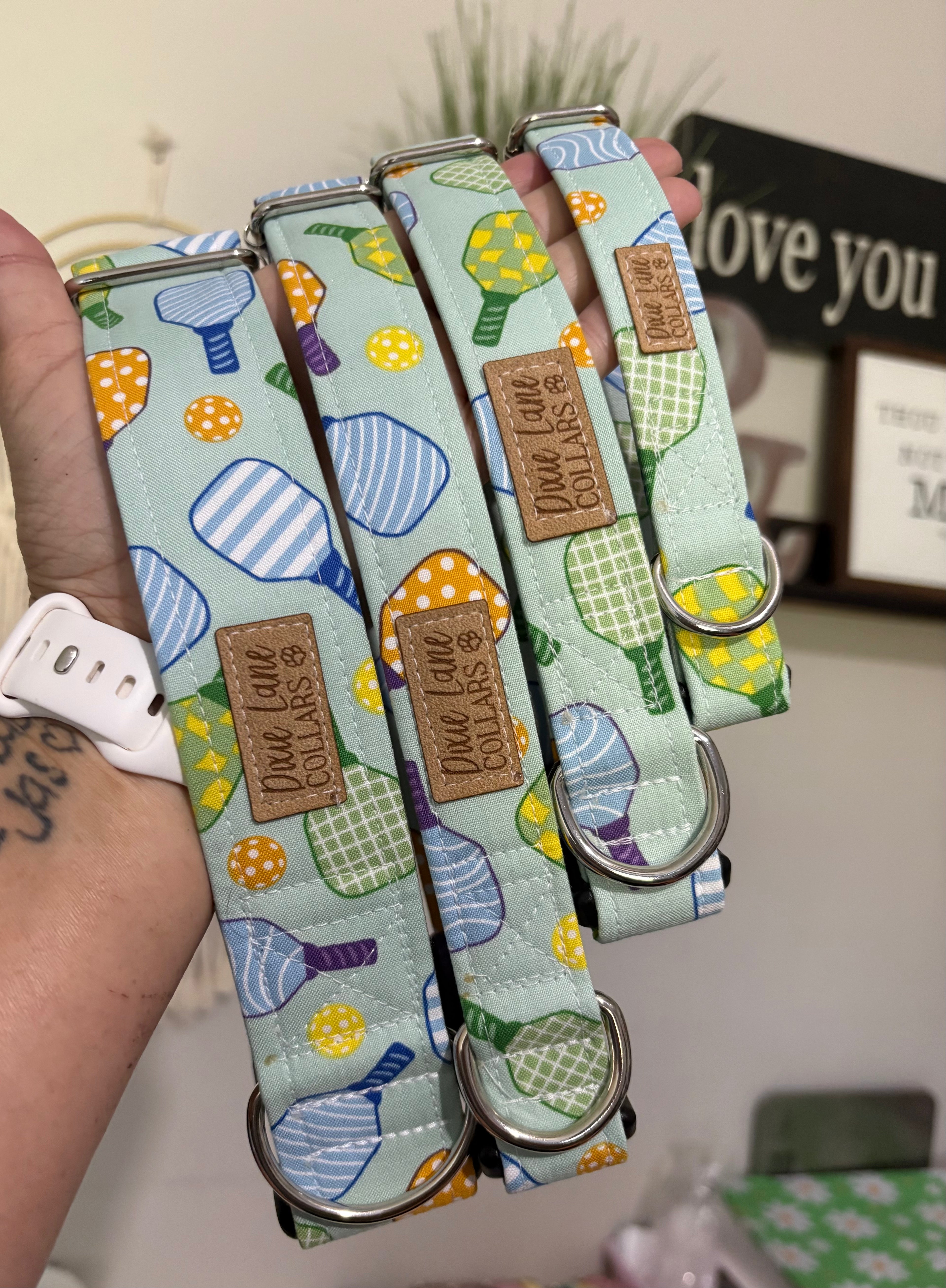 Pickleball Dog Collar. Summer Pet Collar