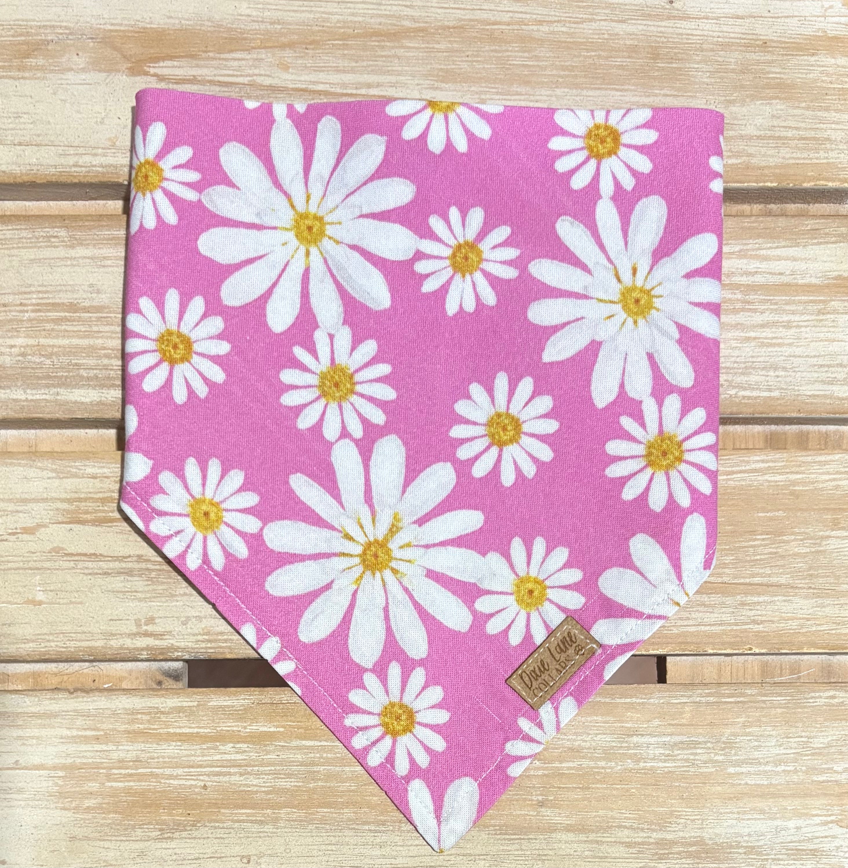 Pink Daisies Dog Bandana