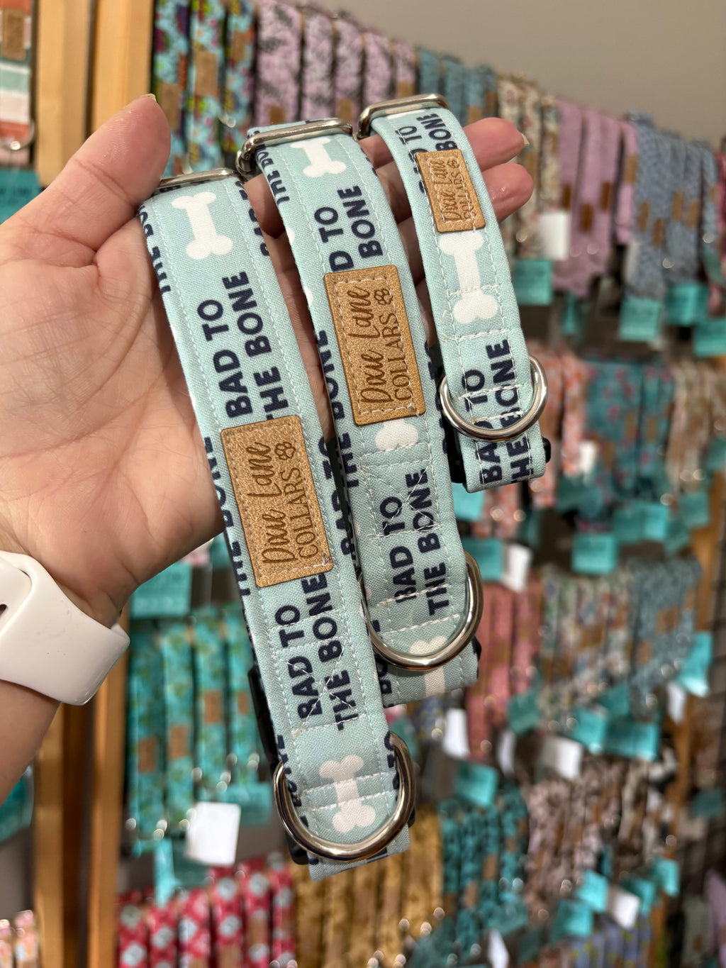 Bad To The Bone Fabric Dog Collar