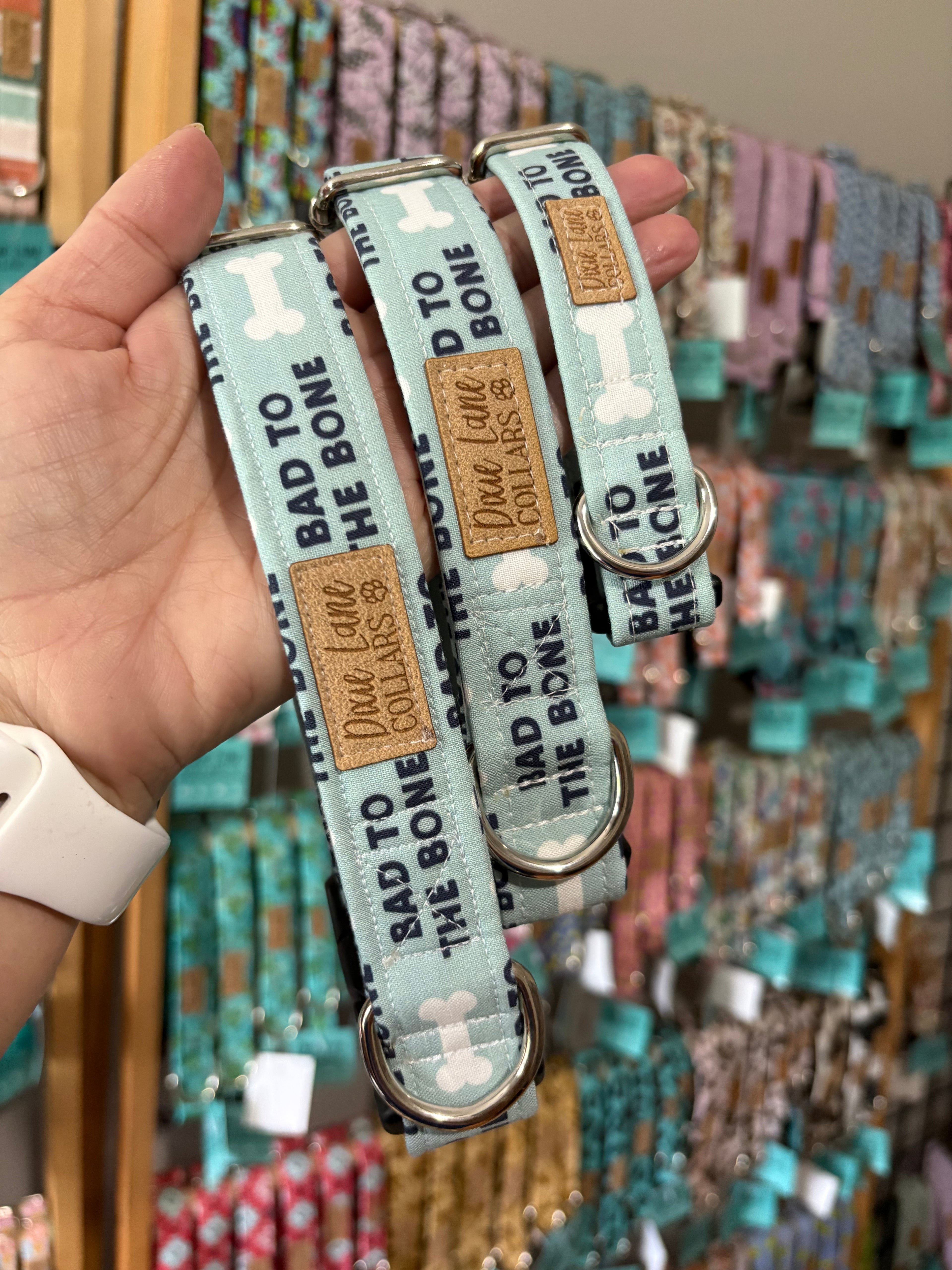 Bad To The Bone Fabric Dog Collar