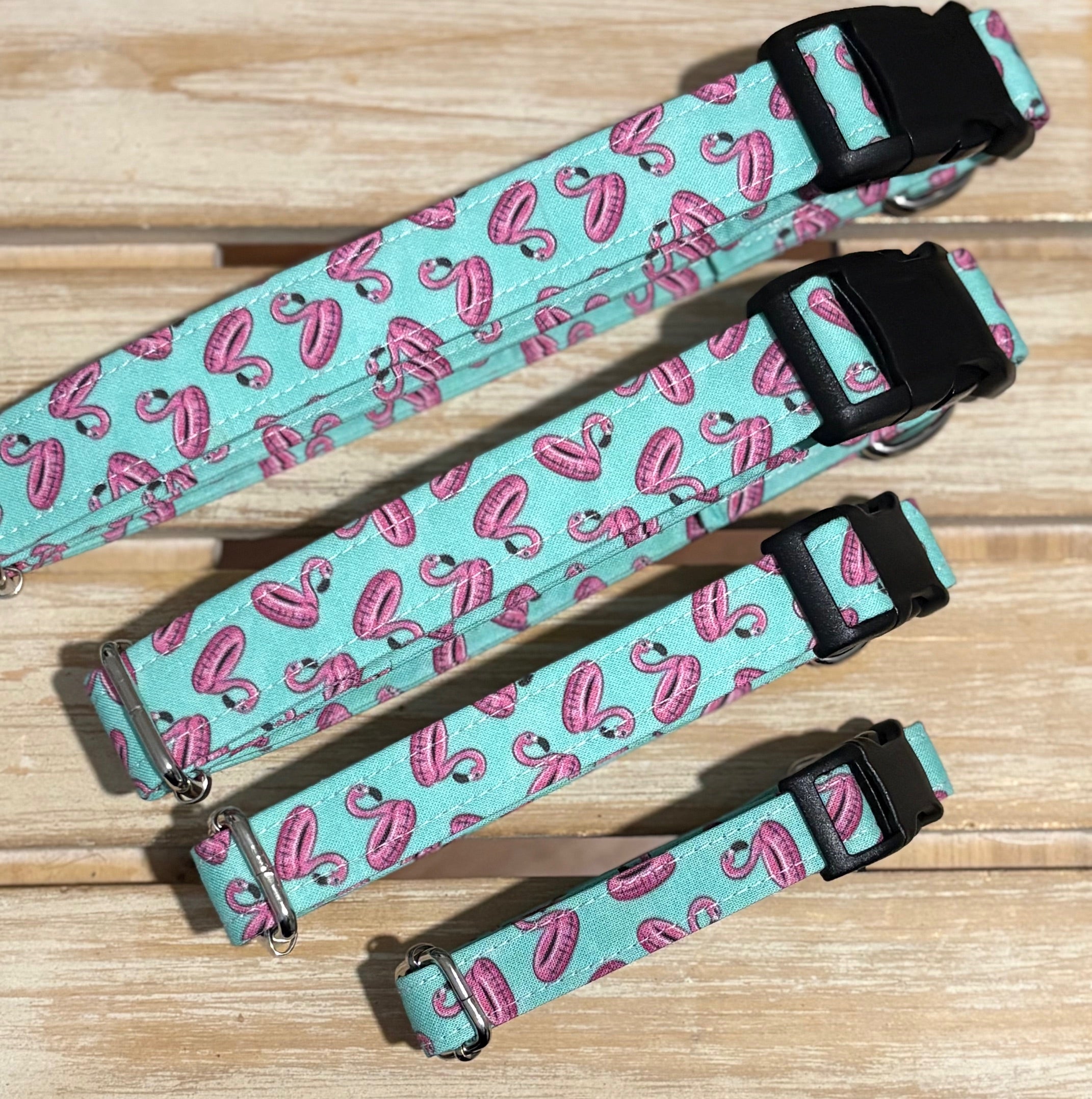 Flamingo Floats Dog Collar