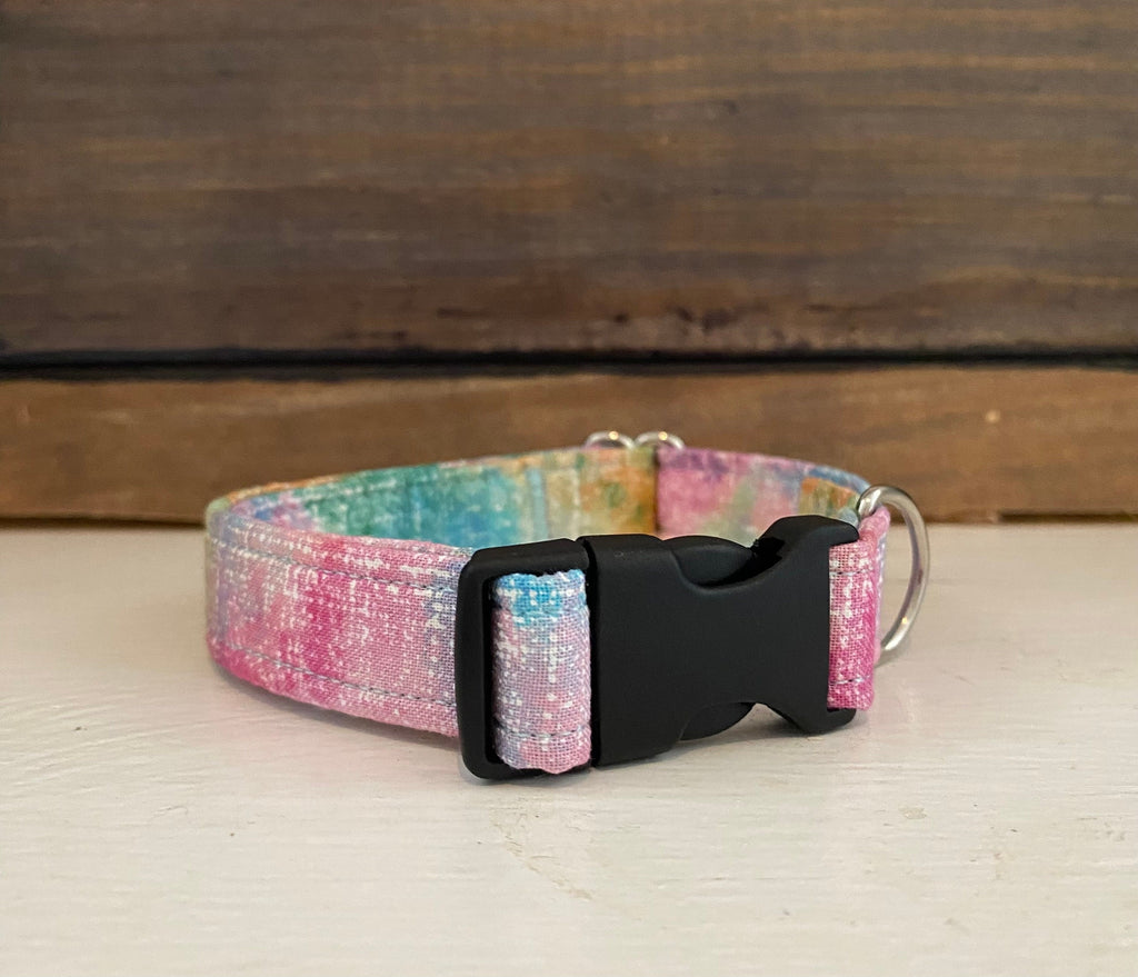 Rainbow Unicorn Tie Dye Dog Collar