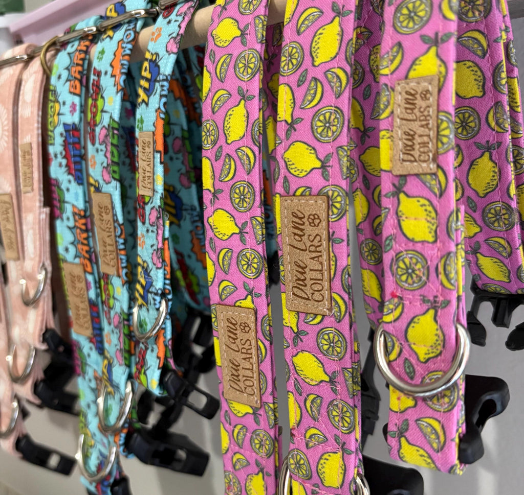 Pink Lemons Dog Collar