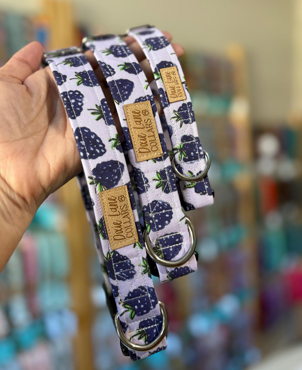Purple Blackberry Toss Dog Collar