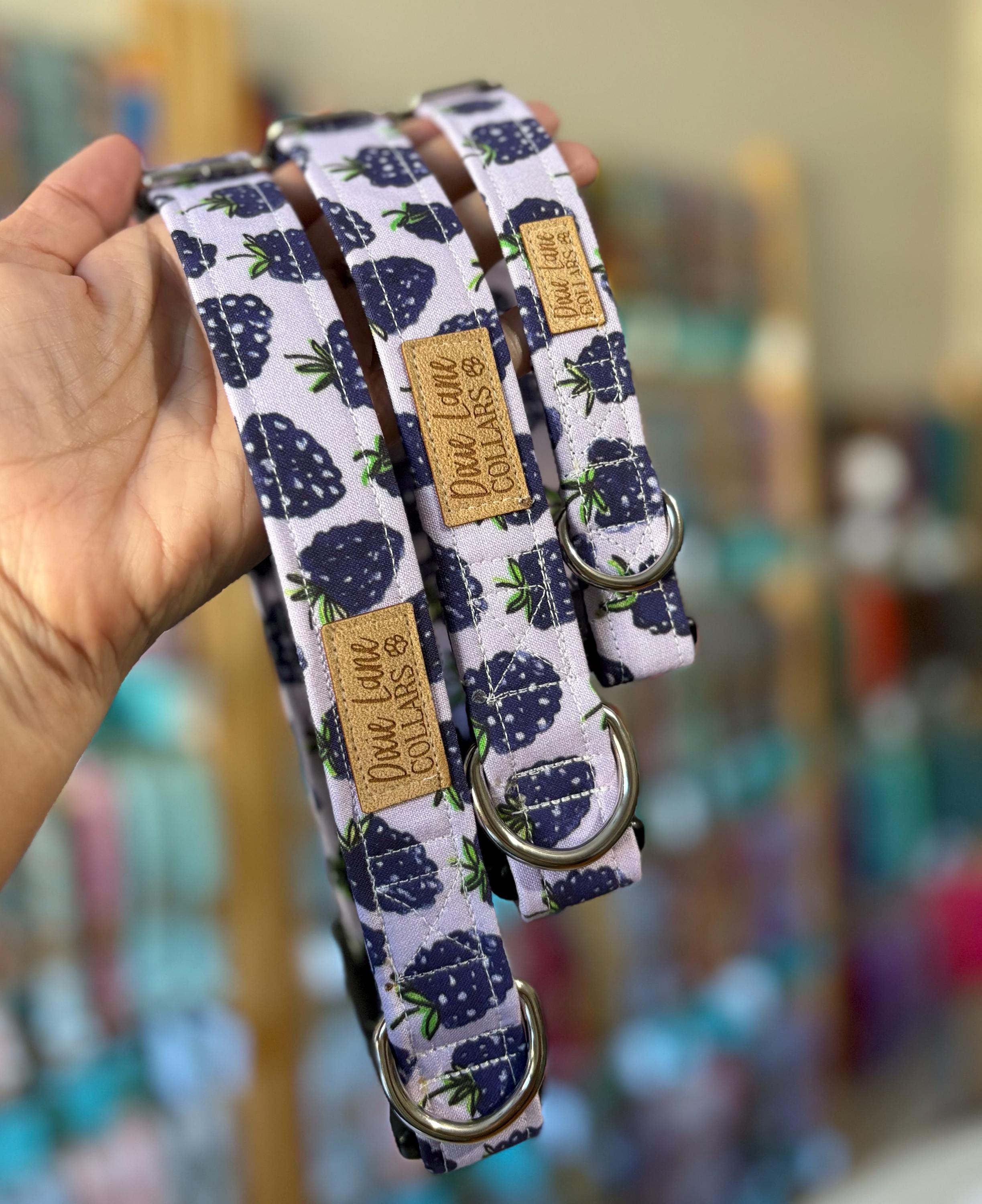 Purple Blackberry Toss Dog Collar
