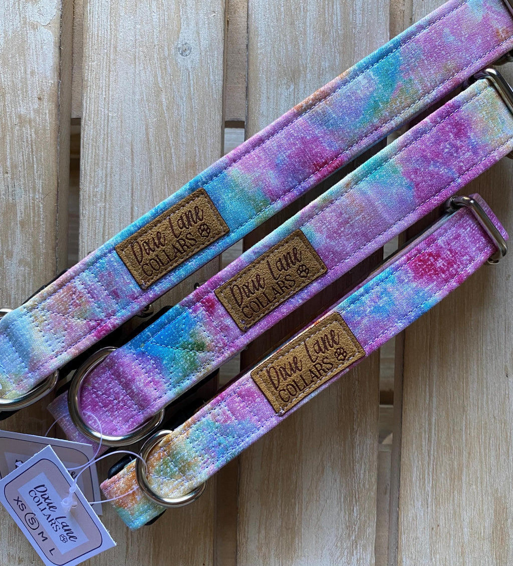 Rainbow Unicorn Tie Dye Dog Collar