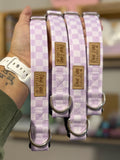 Purple Lavender Checker Dog Colla