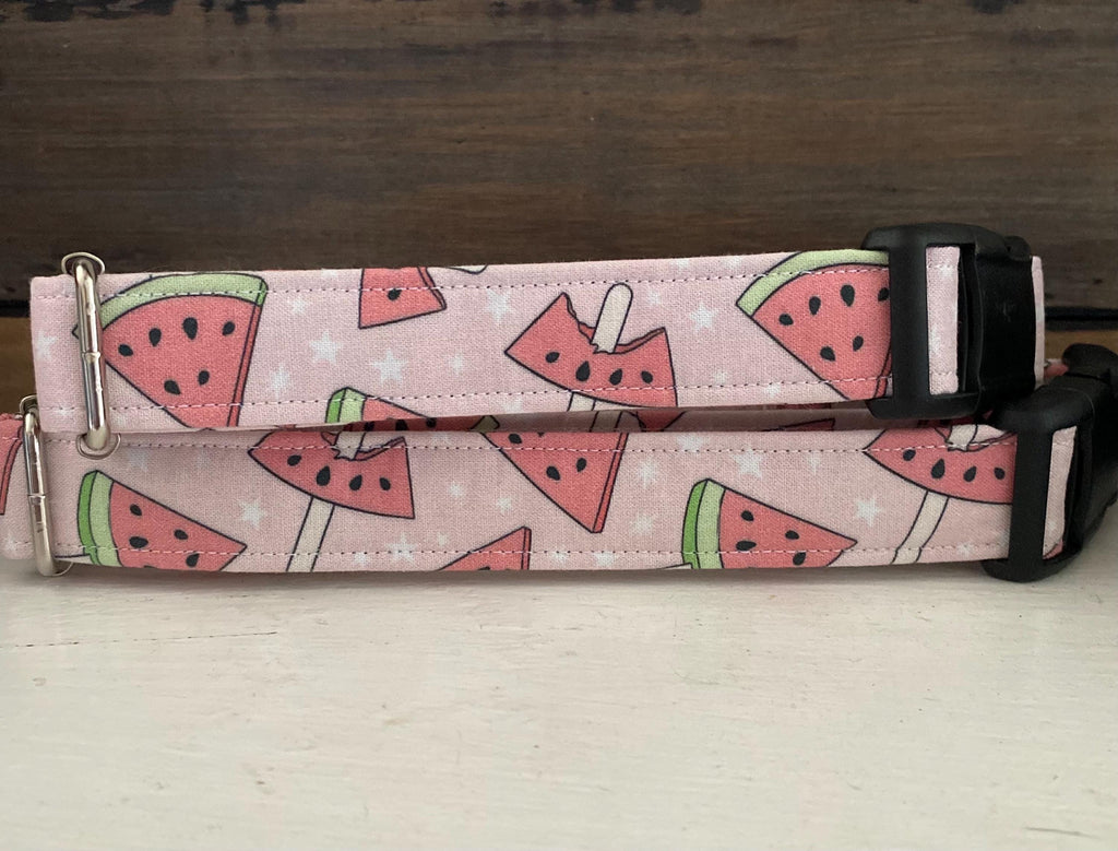 Pink Watermelon Popsicle Dog Collar