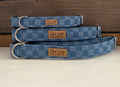 Blue Denim Checker Collar