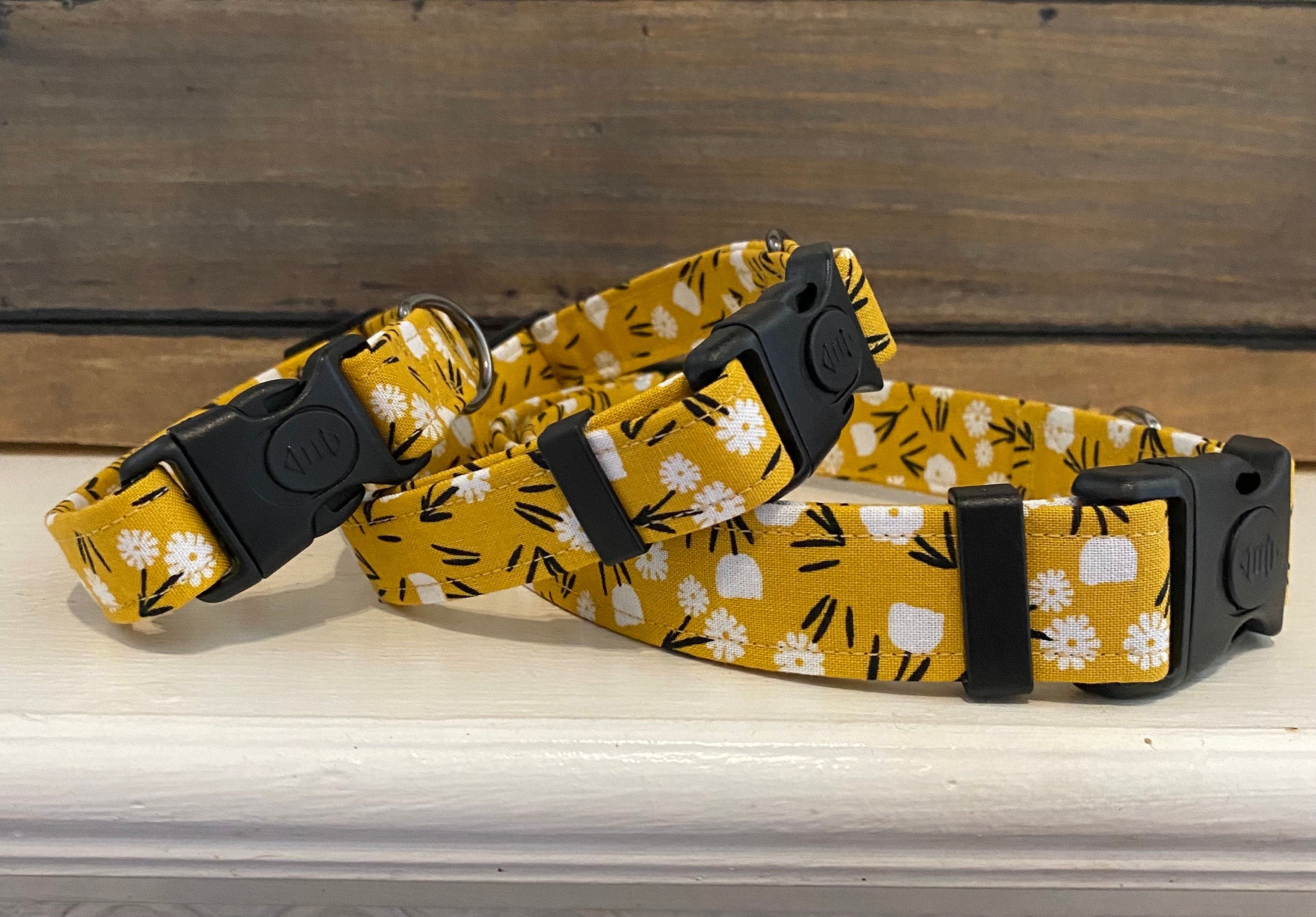 Yellow Floral Dog Collar