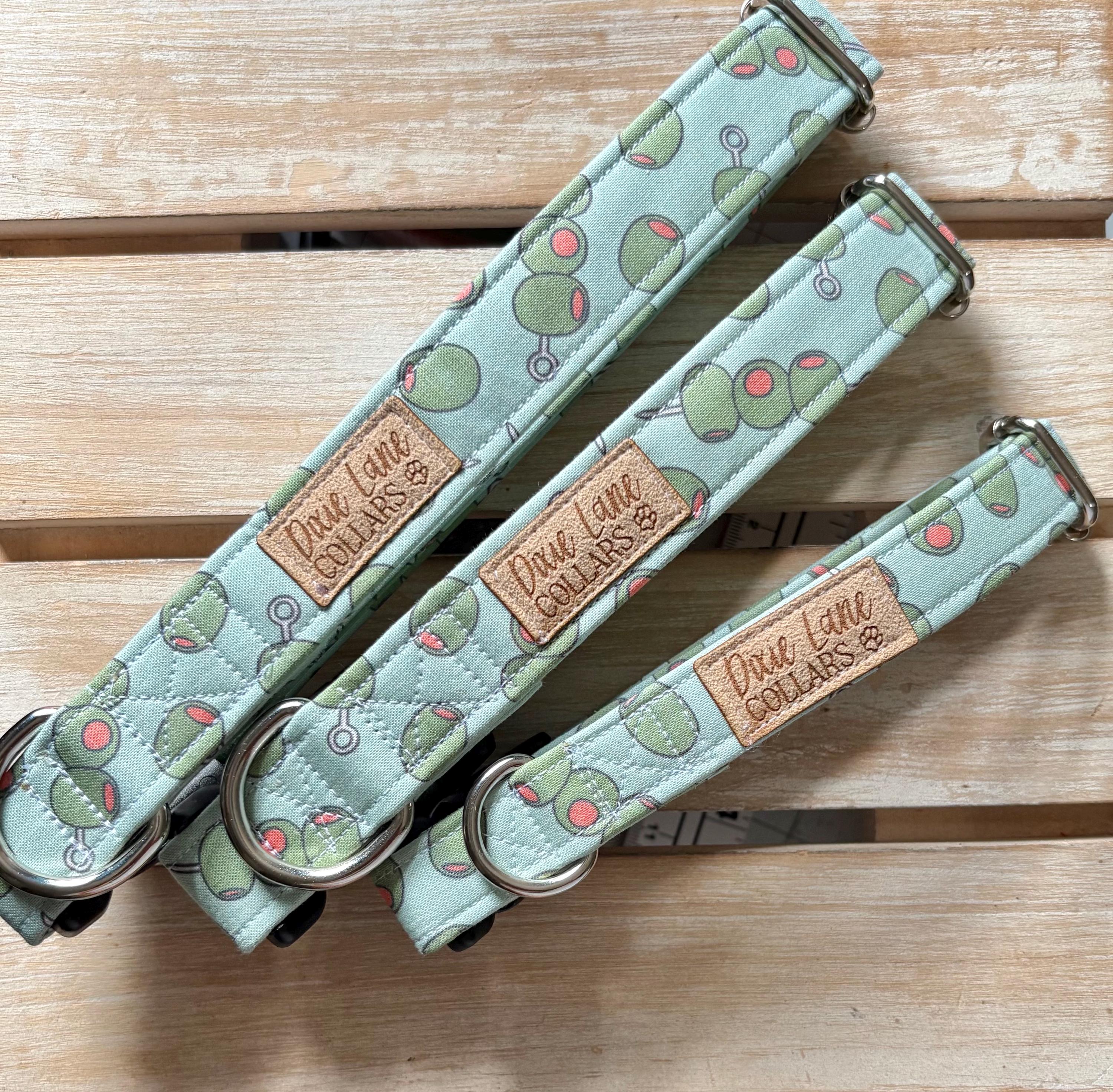 Green Olive Dog Collar