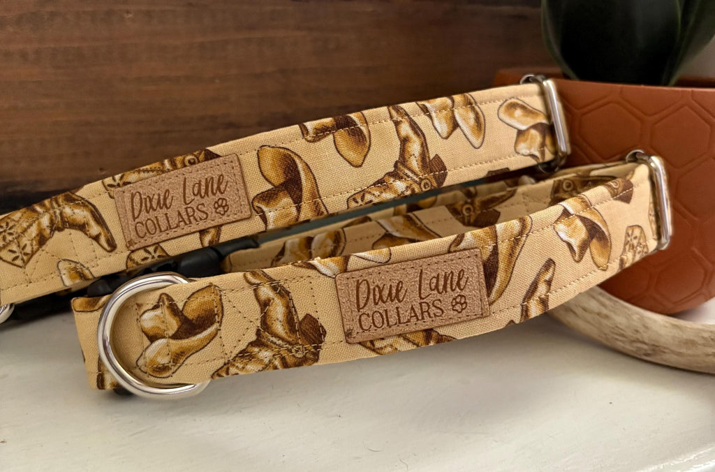 Cowboy Boots Western Dog Collar