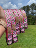 Pink Striped Pickles Dog Collar