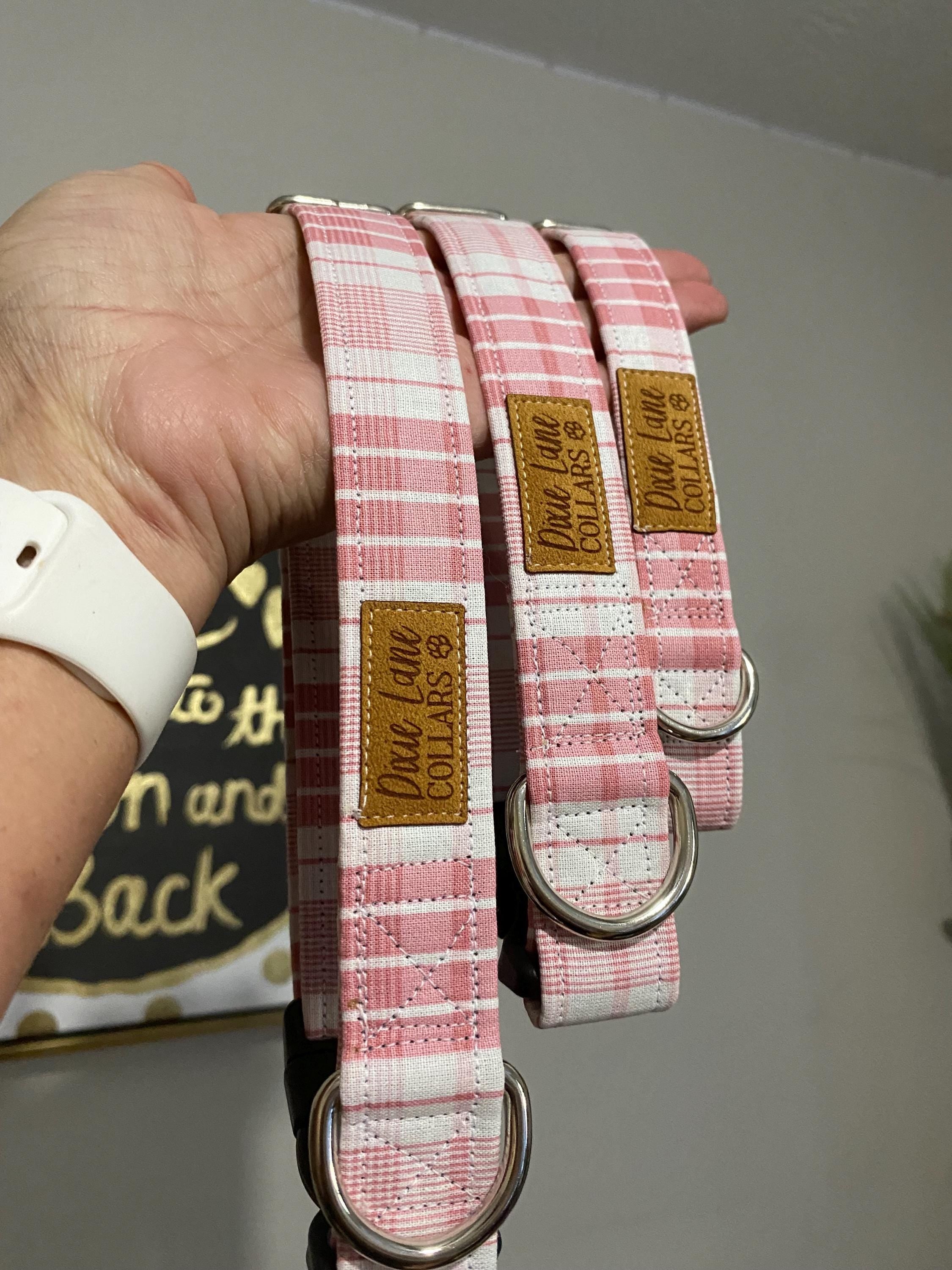 Pink Plaid Dog Collar