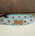 Pink Aztec Ribbon Dog Collar