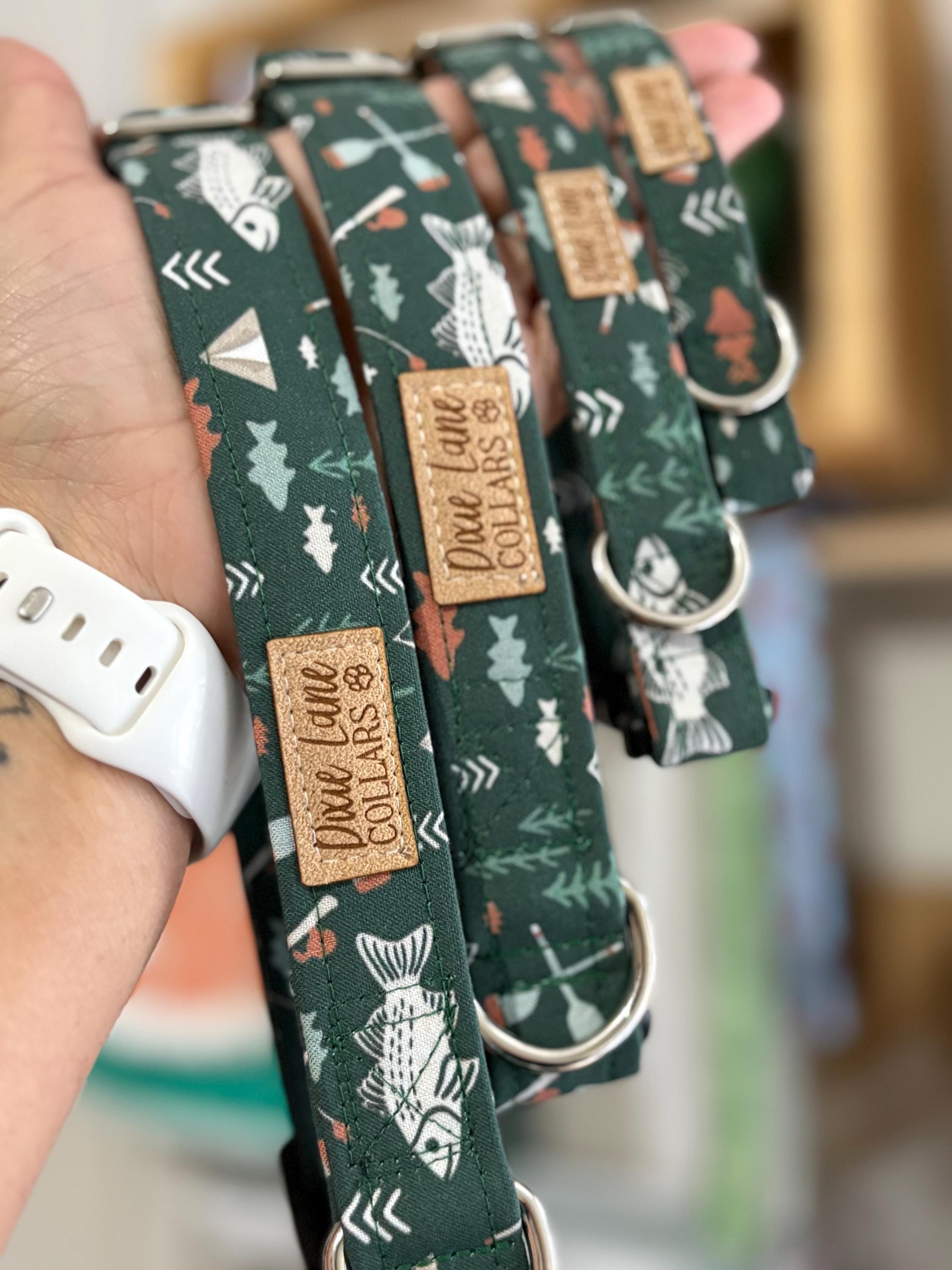 Green Fishing Dog Collar