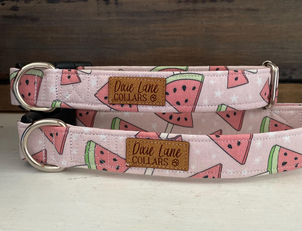 Pink Watermelon Popsicle Dog Collar
