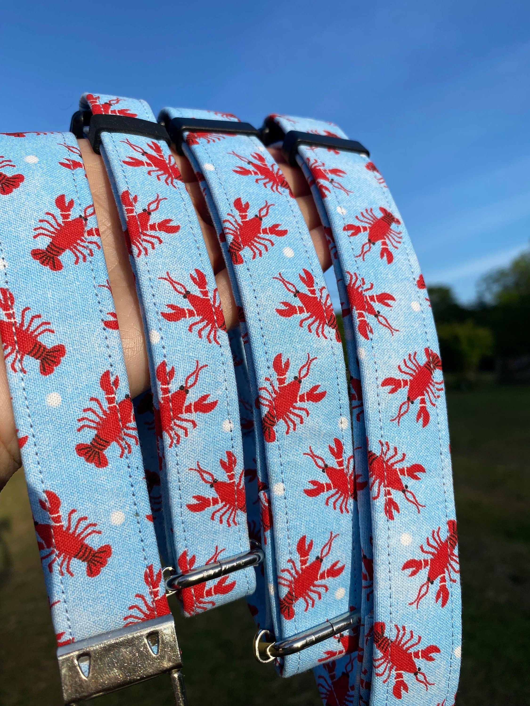 Lobster Print Dog Collar