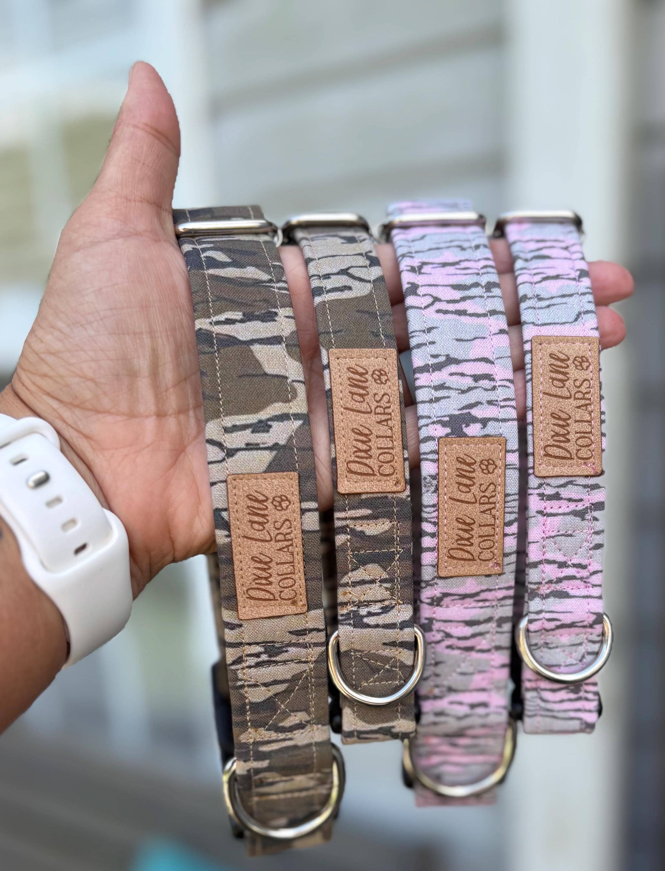 Pink Bottomland Camo Print Dog Collar