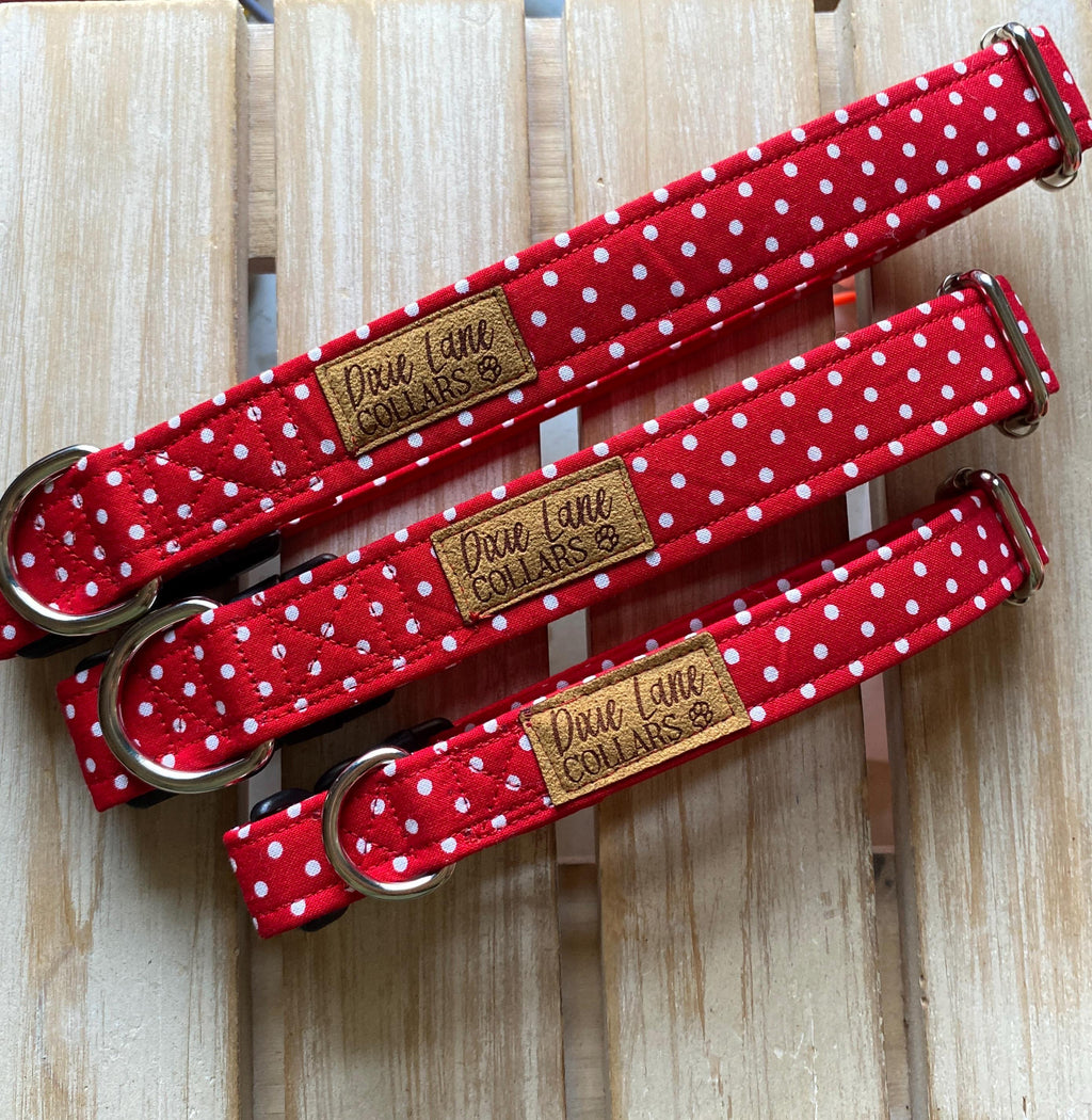 Red Polka Dot Dog Collar