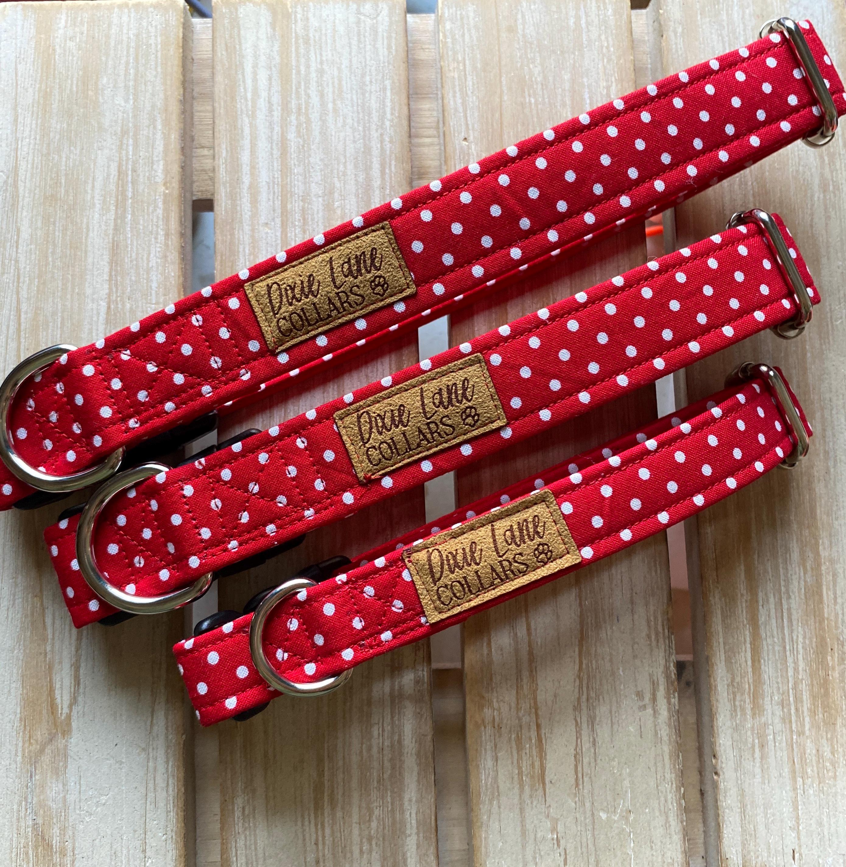Red Polka Dot Dog Collar