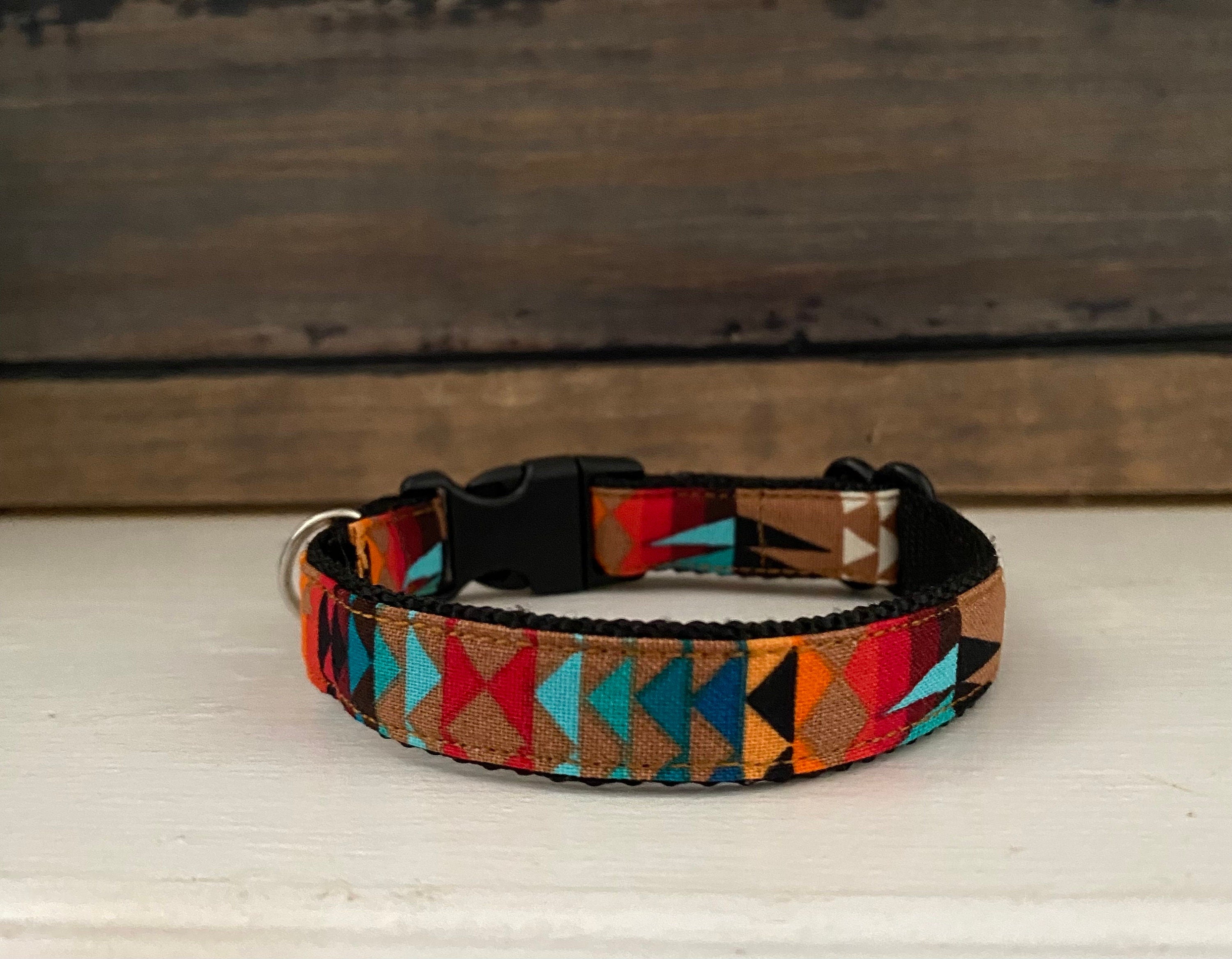 Brown Aztec Western Dog Collar