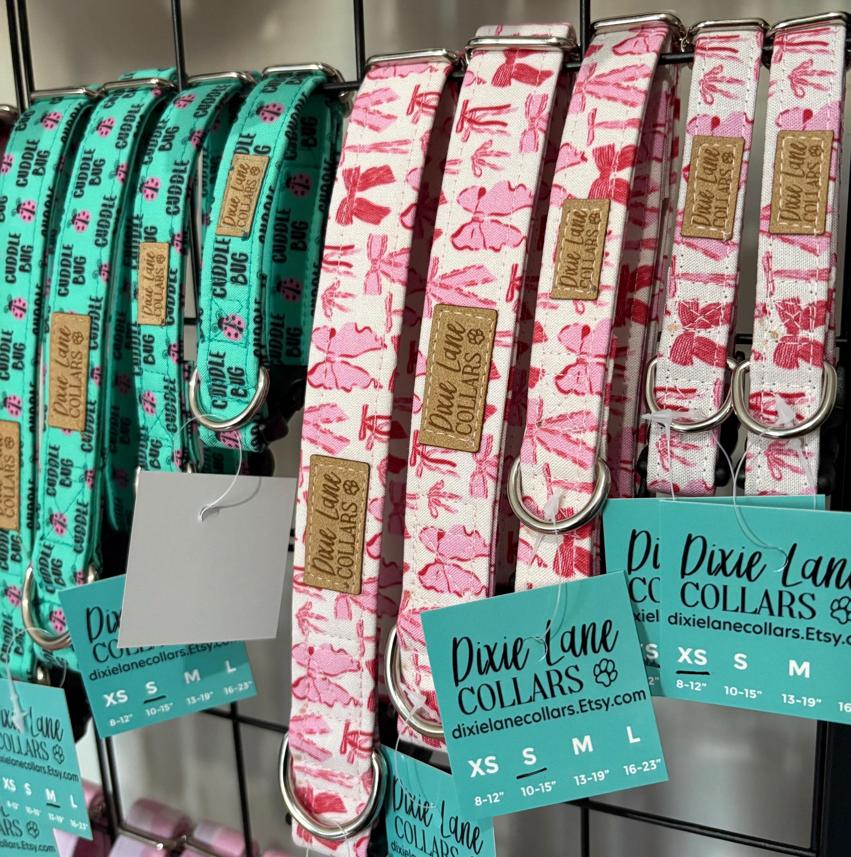 Pink Coquette Bows Dog Collar