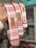Pink Plaid Dog Collar