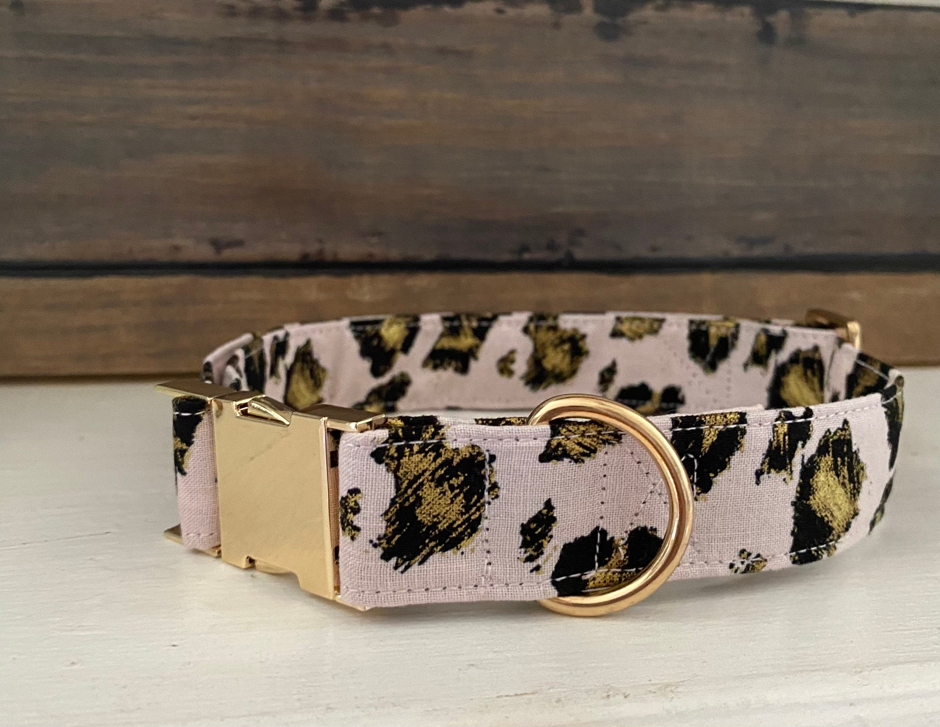 Pink Cheetah Print Dog Collar